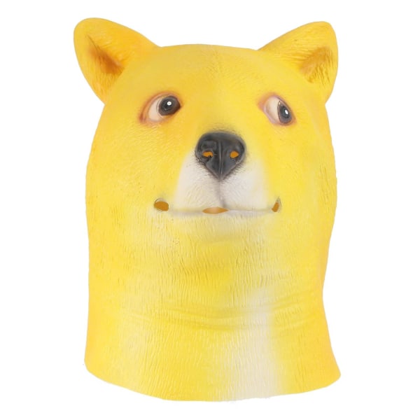 1 stk Halloween Animal Mask Fancy Emulsion Kjole Festrekvisita Hodeplagg Deksel for Menn og Kvinner (Shiba Inu)