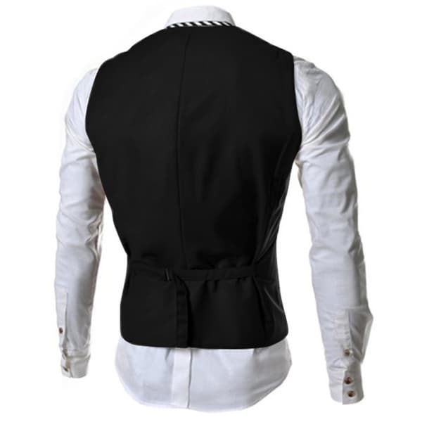 Falsk To Dele Vest Dobbelt black L