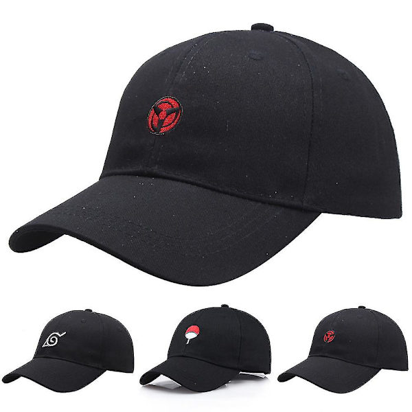 Anime Naruto Broderi Kesä Baseball-lippis Hip Hop Snapback Trucker Ulkoilulakki Herra Pojat -i Black 3