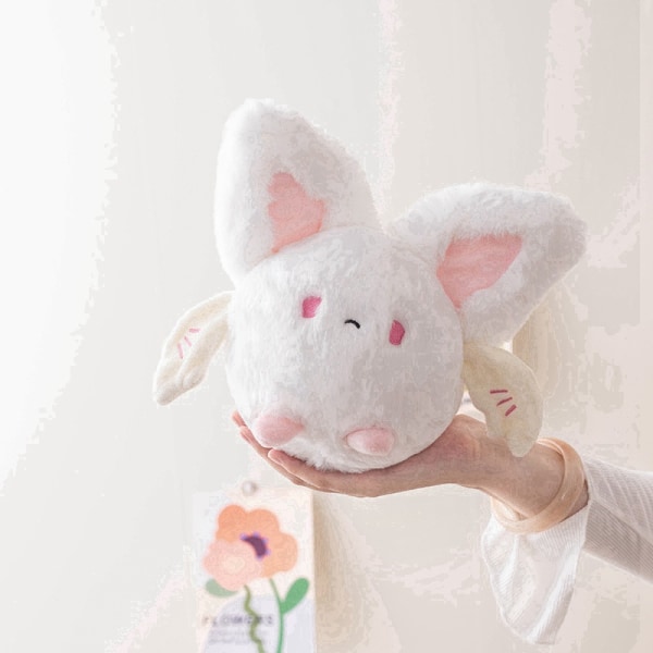 Mub- Squishmallows Halloween gresskar pute Rolig flaggermus gresskar plysj liten djeveldukke Small white bats 20cm