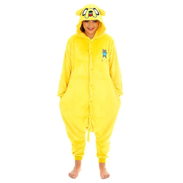 Adventure Time Finn Jake Onesiee Kigurumi Fancy Dress Costume Pyjamas Sleep Wear -a XL(180CM-190CM) Jake the Dog