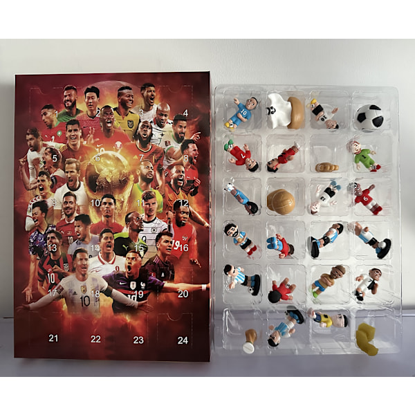 2024 Joulun Adventtikalenteri Maailmancup Adventskalenteri Joulu Blind Box Messi, Kairo, Mbappe