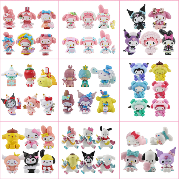 Mub- Melodifigur Sanrio Kanel Hund Culomi legetøj 6 modeller af Sanrio på hesteryg