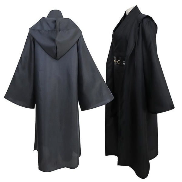 Pluskoko Star Wars Jedi -asut - Anakin Replica miehille ja naisille | Cosplay-juhla-asu | Elokuvateemaiset vaatteet Black Set 36
