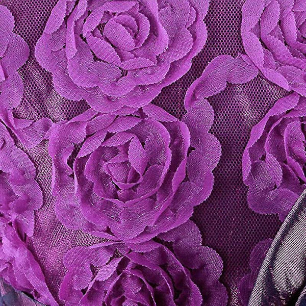 Paljettimekko, kolmiulotteinen kukkamekko tyllistä ja pitsistä (violetti, 150 cm) .4 Purple 150cm
