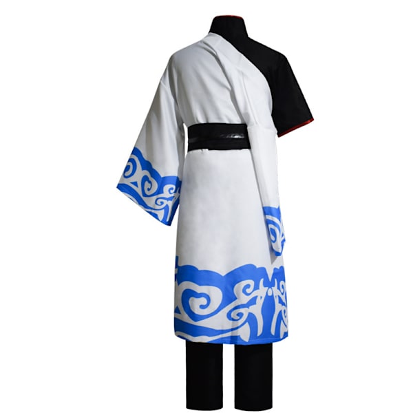 Mub- Tehtaan hinta Gintama Anime-asut Sakata Gintoki Cosplay-asu Miehet Kimono Halloween-vaatteet Pic XS