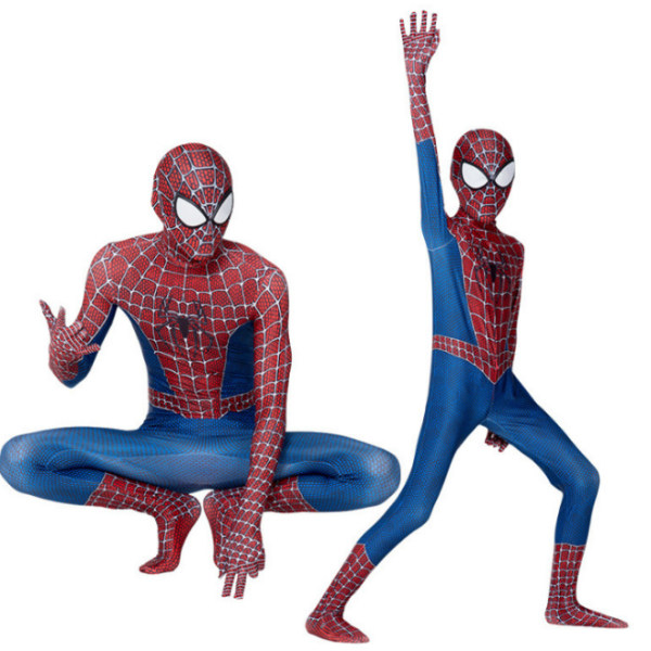 Mub- High quality Remy Tony Spiderman adult children cosplay jumpsuit Halloween cosplay costume Miles lens 120CM