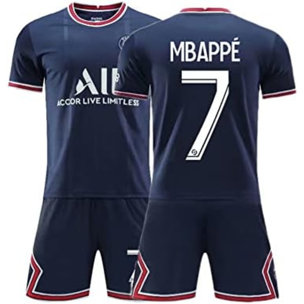 Børnefodboldtrøje nr. 30 Messi nr. Mbappé nr. 10 Neymar 16 -a 7 3XL