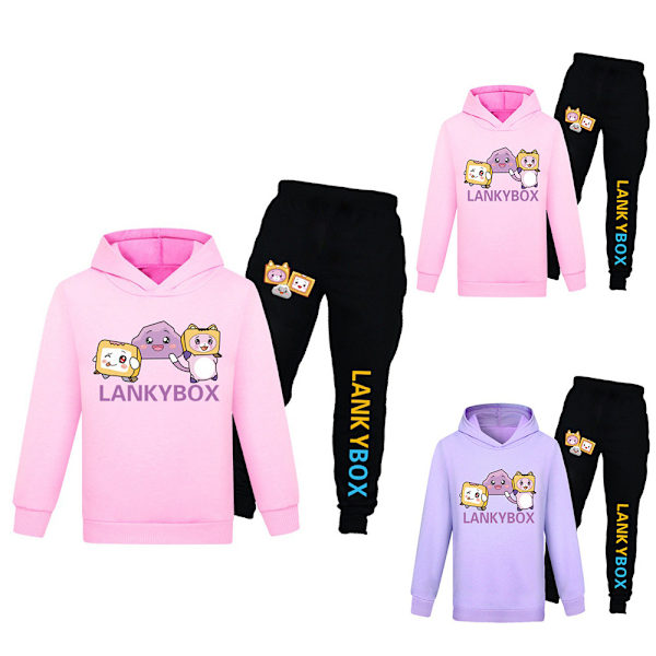LANKYBOX-huppari tytöille, talviharjoitteluasu -a Pink 140cm