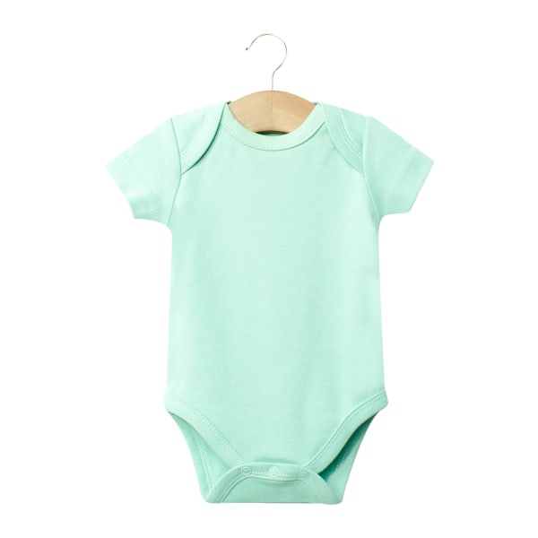 Mub- 202 GOTS Certified Organic Cotton Kids Infant Clothing New Born Romper Plain Baby Summer Bodysuit 3 73cm