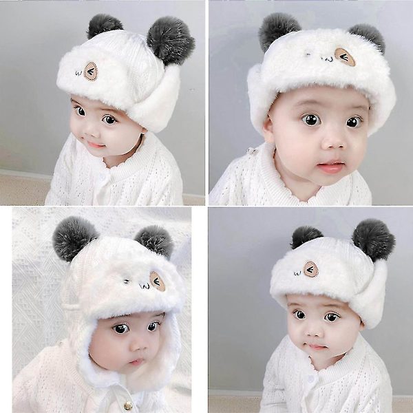 Vintervarm baby fortykke øreklapper til beskyttelse hat blød bomuld Lei Feng Beanies Cap til børn børn piger drenge Pink