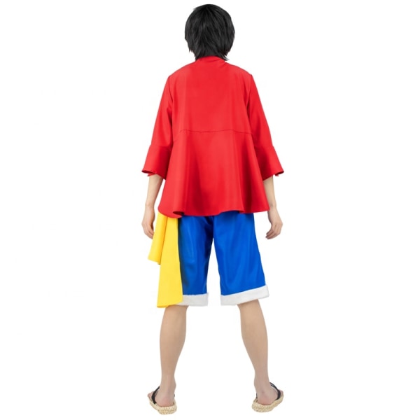 Mub- Uusi Anime One Piece -asu Monkey D. Luffy Cosplay  Miesten U ize Luffy  -asu Anime Cosplay -asu Red S