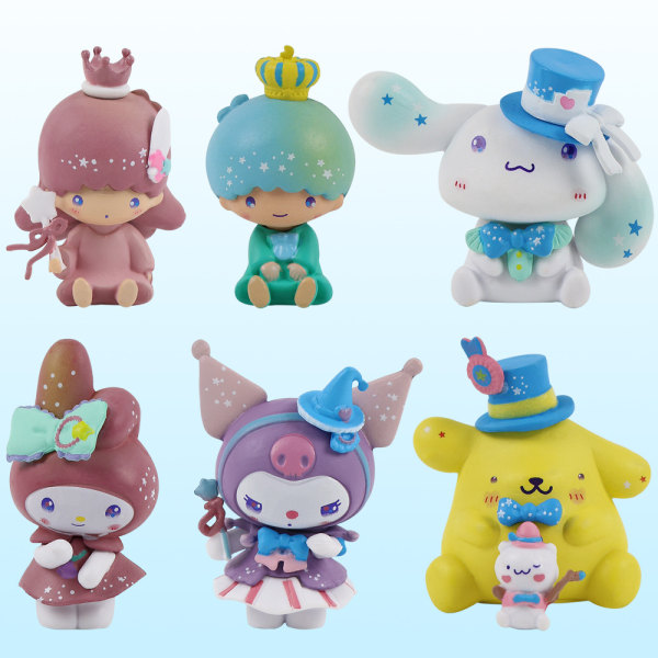 Mub- Melodifigur Sanrio Kanel Hund Culomi legetøj Star Wish Blessing Melody 6 modeller