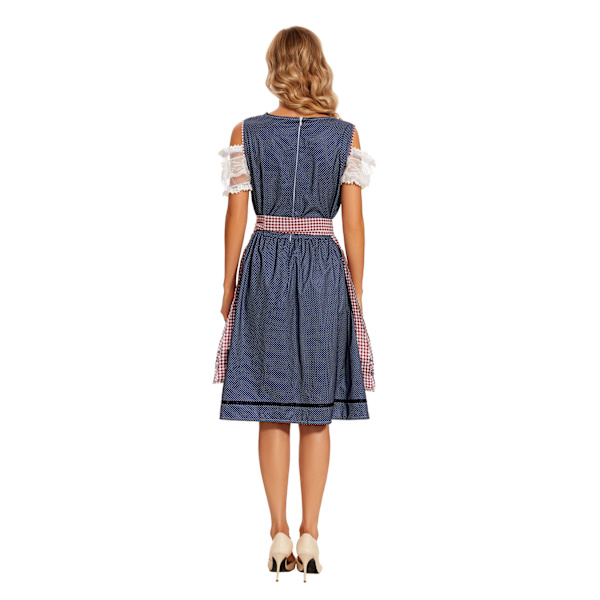 Xib- oktoberfest, bayersk oktoberfest, kostymfestival, fest, kvinnors ölkläder, etnisk kostym set, pläd set M