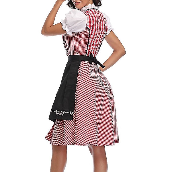Naisten Oktoberfestin asu Aikuisen Dirndl Saksan perinteinen Baijerin olutfestivaali Fraulein Cosplay palvelijattaren mekkoasu -a Black M