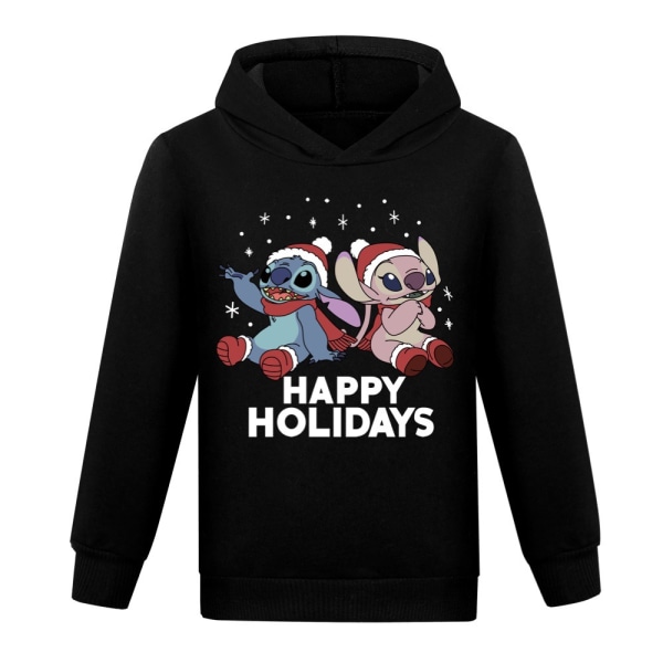 Mub- Stitch jul træningsoverall hoodie trøje Christmas black 110cm