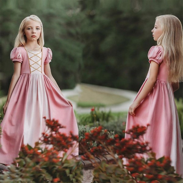 4-8 år Barn Prinsessekjole Saga Festdrakter Kjole Aurora 6-7 Years