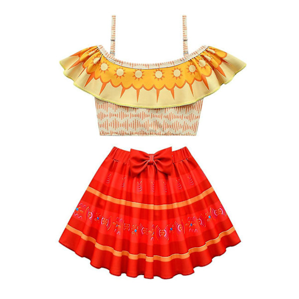 Girls Encanto Baddräkt Barn Badkläder räkt Girl Bikini Set D 120