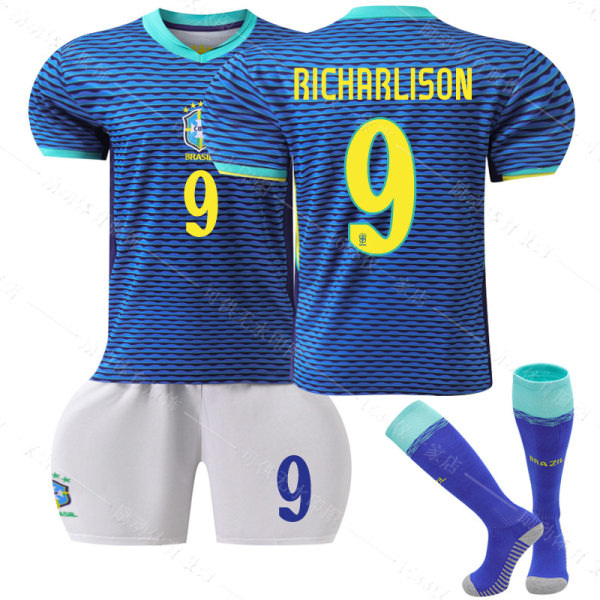 Mub- 2425 Brasilien Away fotbollströja 9 RICHARLISON 22