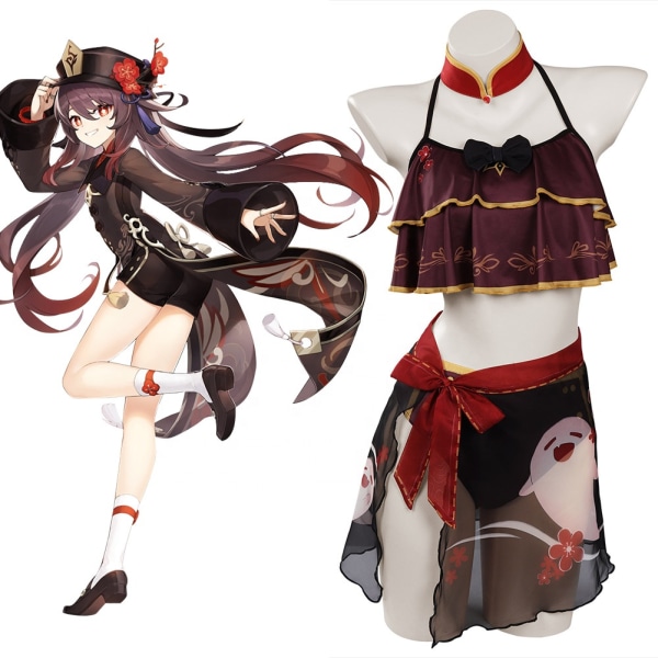 Mub- Genshin Impact HUTO Cosplay Costume wimsuit Outfits Halloween Carnival uit A S