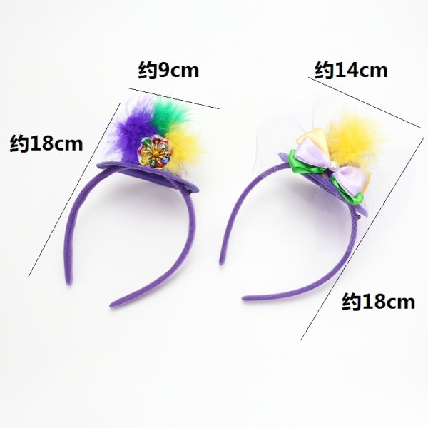 Mub- Women Mardi Gras Feathers Fascinators Headband Hat Costume Outfit Party Carnival Headbands Outdoor Decorations SP-16 A