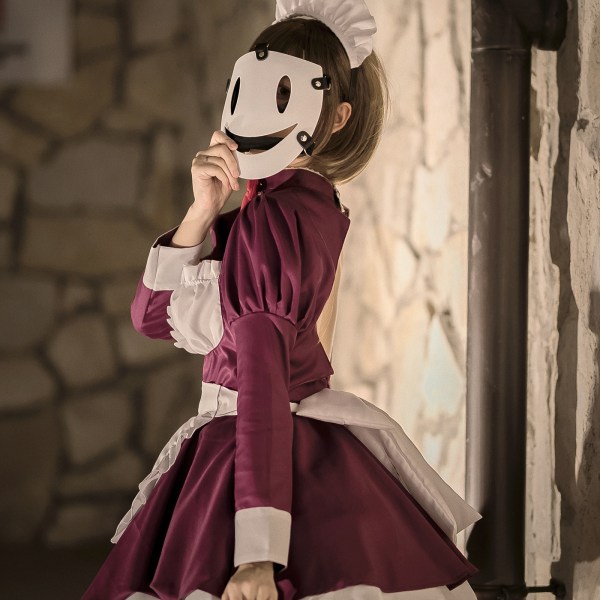 Luftindtrængning cospaly kostume maske bal pige kostume Halloween anime cos kostume full set 4XL