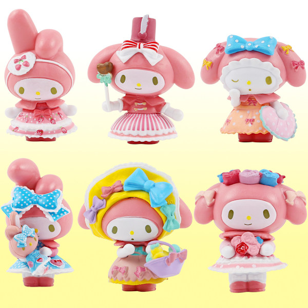 Mub- Melodifigur Sanrio Kanel Hund Culomi leksak 6 typer av simring Melody