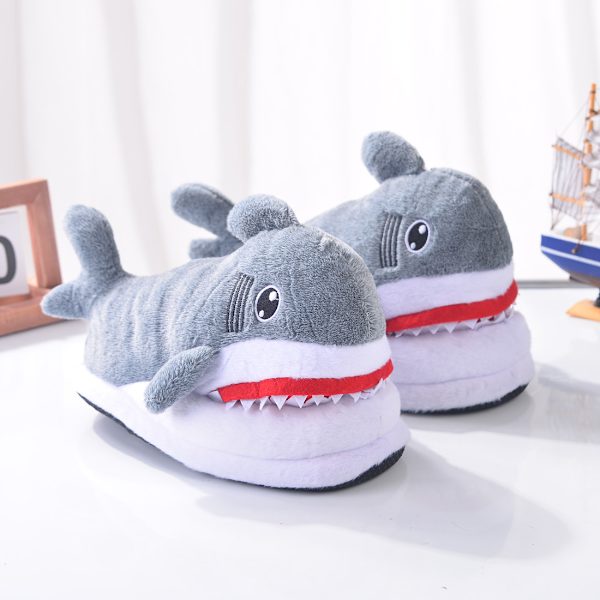 Mub- Vinter hem plysch tofflor inomhus varma bomullsskor shark