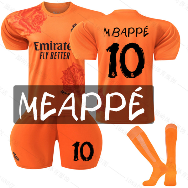 Xbi- 2425 Real Madrid Orange Commemorative Edition Fotballtrøye 10 MBAPPE 28