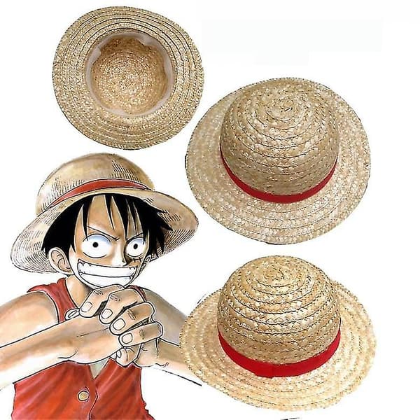 One Piece Luffy Cosplay Halmhatt -a 31cm
