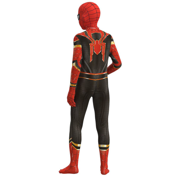 Iron Spider Suit Cosplay Kostym Fest Jumpsuit Monterade Barnkläder Spiderman Ansiktsmålning -a 190cm