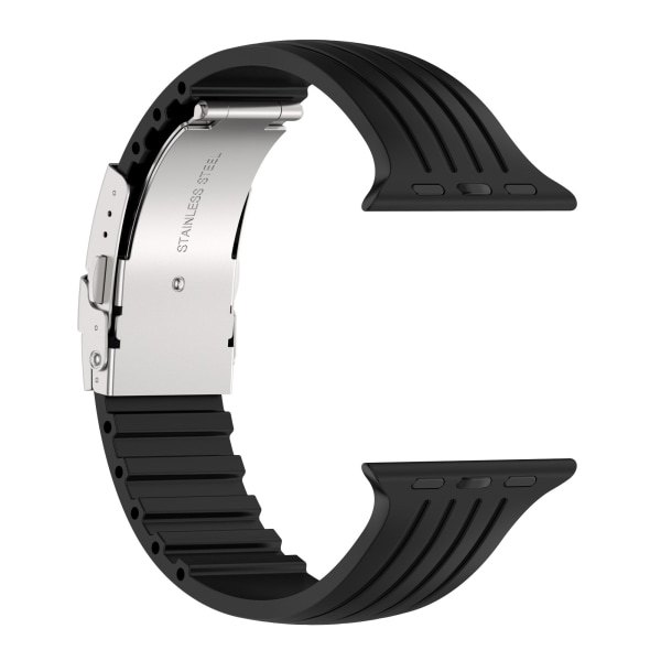 Sport Watch Band til Apple Watch 7 SE 6 5 4 3 2 SVART -i black 42/44/45MM-42/44/45MM