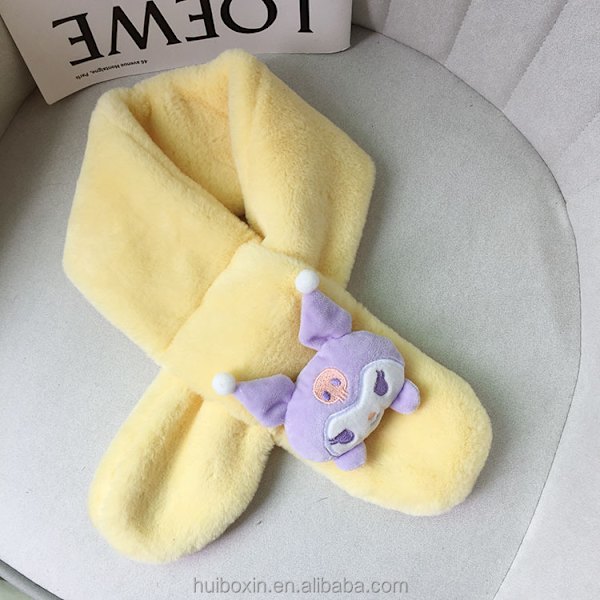 Mub- Wholesale 2022 Lovely Winter Children's Warm Scarf Cartoon Anime Cute Dog Melody Kitty Rabbit Hair Kids' Girls Neck Scarf 6