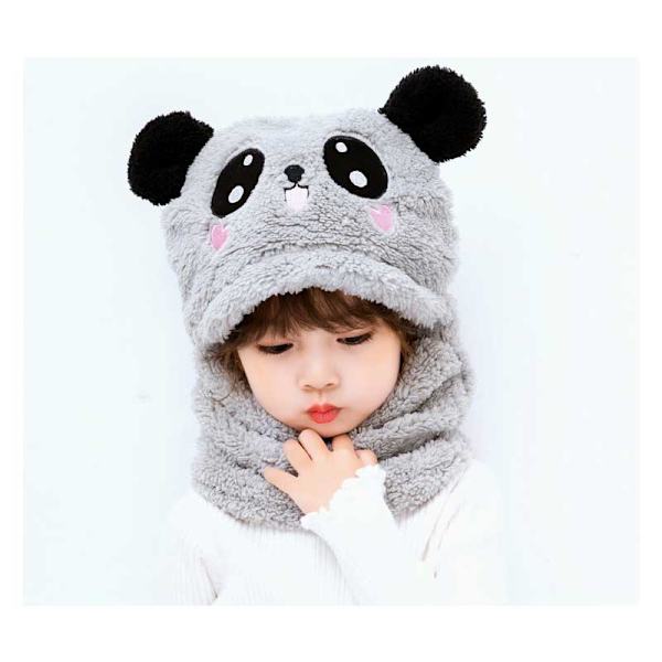 Mub- Winter Children Hat Plus Fleece Kids Caps Cartoon Hat For Girls Boys Scarf Thicken Cap Newborn Photography Baby Stuff 50~54cm-9