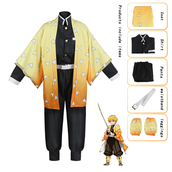 Mub- Anime Demon Slayer Cosplay Kostume Tanjire Agatsuma Zenitsu Tomioka Giyuu Halloween Fest Cosplay Kostume Kamado Nezuko S