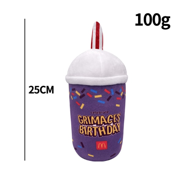 Mub - Legetøjsplys lilla grimasse tryk morder monster dukke Purple milkshake