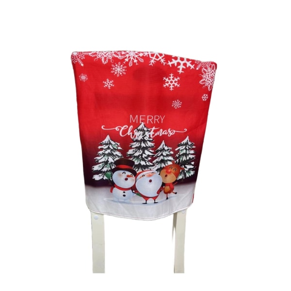 Mub- Julbordsstolöverdrag Tecknad dekoration tryckt julstolsöverdrag stolöverdrag 9 51*49cm