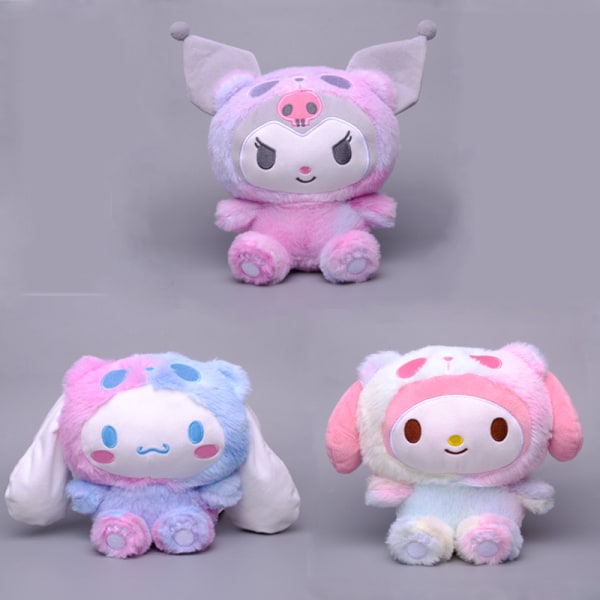 Grænseoverskridende salg af kuromi Sanrio familie plyslegetøj Kuromi Melody dukke Laurel hundedukke 1 23CM