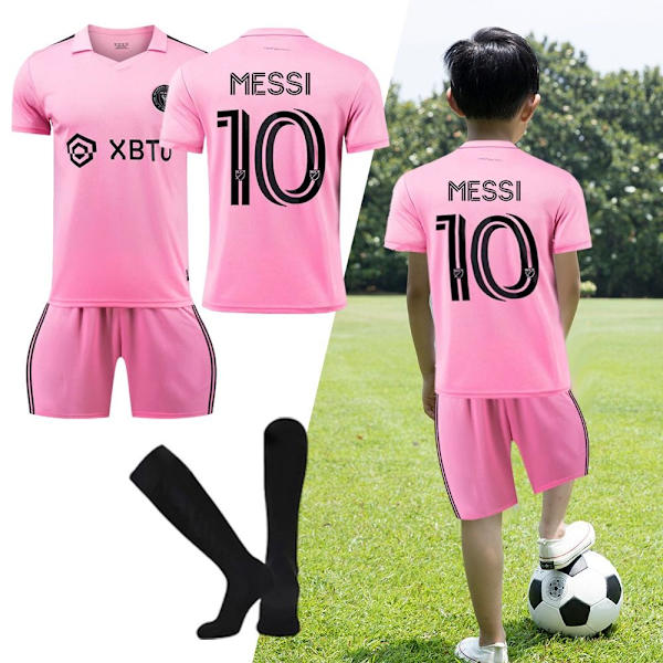 3-delat set Inter Miami CF fotbollströjor set fotbollskläder G 16