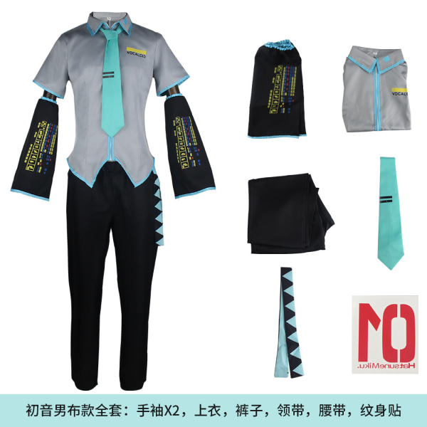 Mub- BAIGE Ny Vocaloid Miku Cosplay Kostyme Anime Rosa Midi Kjole Halloween Jul Festklær Antrekk For Jente 6 3 XL