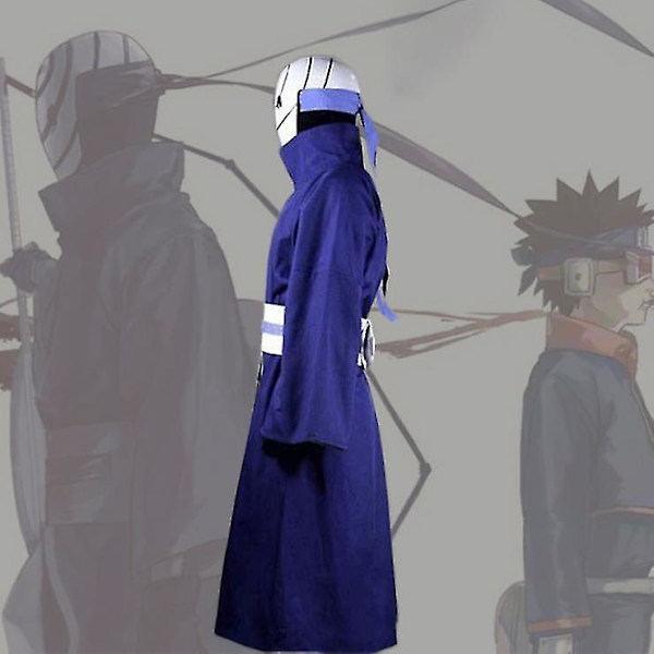 Shippuden Uchiha Obito/madara Cosplay-asu Halloween-karnevaali Ninja-taistelupuku Sininen Kimono Ei maskia Räätälöity -a Female One Size Naruto