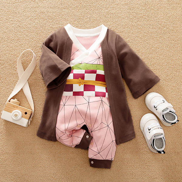 Mub- Custom kids cosplay clothing 0-1 year old baby one-piece Japanese anime cosplay baby clothes personality romper costume 033 66 size