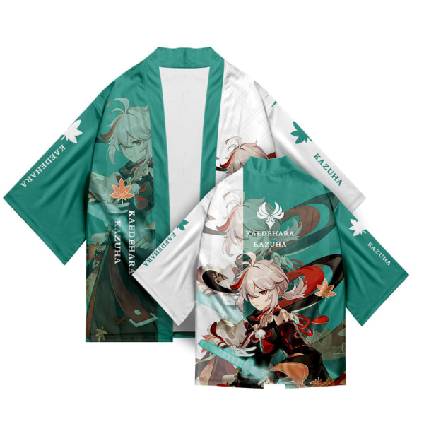 Mub- 26 stiler Genshin Impact Xiao Zhong Li Qiqi Cosplay 3D-utskrift Haori Anime Kimono Kappe Anime Tegneserieklær 22 2 XL