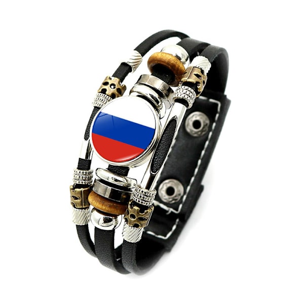 Mub palæstinensisk snap lås læderarmbånd vævet perlearmbånd udsmykning Russia