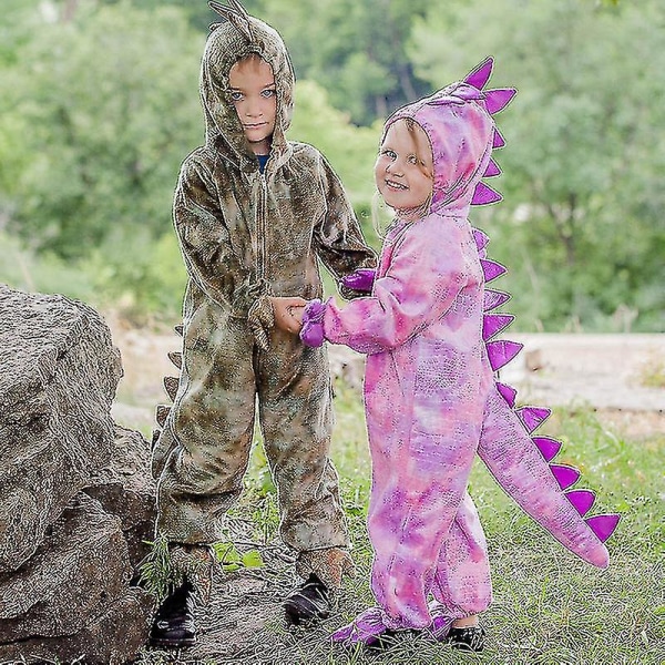 Söpö lasten poikien tyttöjen dinosaurusasu lasten haalaripuku Halloween Purim Carnival Party Show -vaatteet C85m70 S korkea laatu -a 4 S ( 90-100 cm )