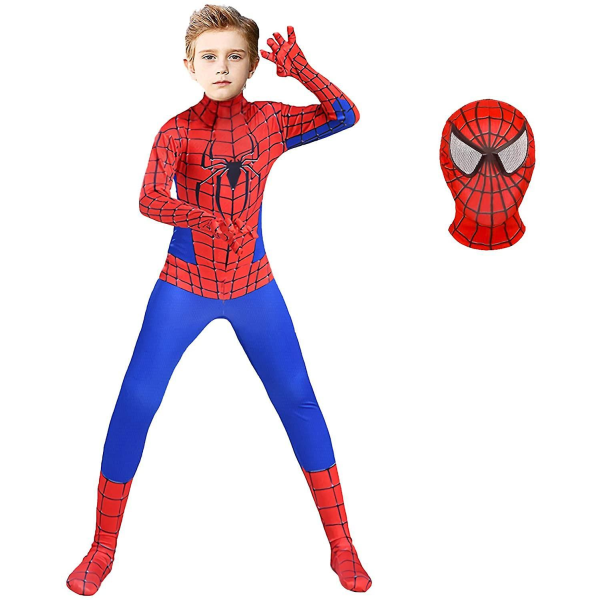 Kids Spiderman Cosplay Suit The Amazing Spider-man Costume Zentai Bodysuit Superhero Jumpsuit For Adults Boy -a Kids-XL-140cm