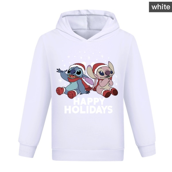 Mub- Stitch jul træningsoverall hoodie trøje Christmas white 120cm