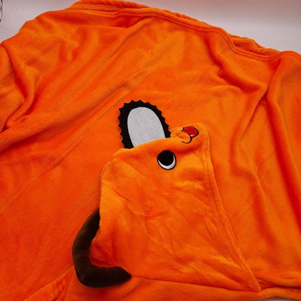 Mub- Cloak Pochita Chainsaw Man Cosplay Costumes Anime Coat  Robe Orange 160cm