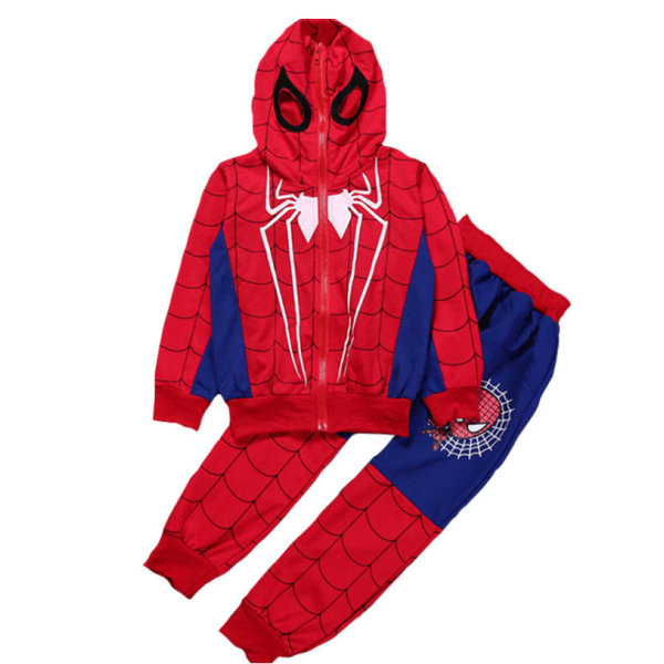 Spider-Man huvtröja hoodie kostym pojke -a B 110cm