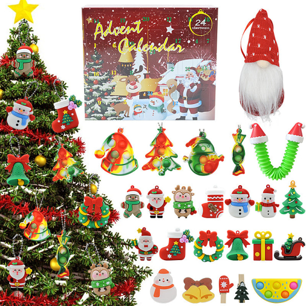 Mub- Jul Blind Box Set Julgran Prydnader Nyckelring Hängsmycke Hängsmycke Barn Gåva DIY 2